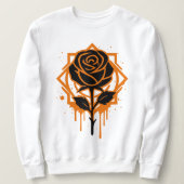 Edgy Dripping Rose Artwork Trui (Design voorkant)