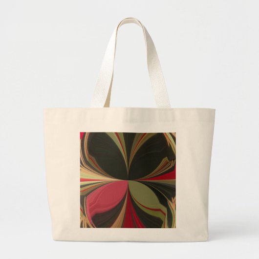 Edgy Earth Kaleidoscoop Art Print Grote Tote Bag (Voorkant)