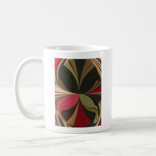 Edgy Earth Kaleidoscoop Art Print Koffiemok (Links)