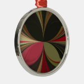 Edgy Earth Kaleidoscoop Art Print Metalen Ornament (Rechts)