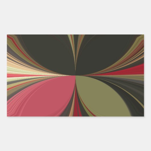 Edgy Earth Kaleidoscoop Art Print Rechthoekige Sticker (Voorkant)