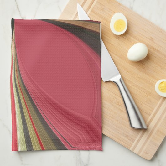 Edgy Earth Kaleidoscoop Art Print Theedoek (Quarter Fold)