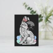 Edgy Easter Bunny Palm Trees Briefkaart (Staand voorkant)