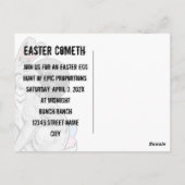 Edgy Easter Bunny Palm Trees Briefkaart (Achterkant)
