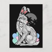 Edgy Easter Bunny Palm Trees Briefkaart (Voorkant)