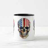 Edgy Elegance: Skull Head Gedrukte Mok voor een Bo (Midden)