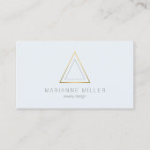 Edgy en Modern Gold Driehoek Logo 2 Visitekaartje (Voorkant)