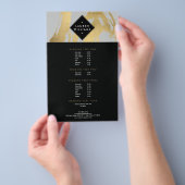 Edgy Faux Gold Brushstrokes op grijs Flyer (Hand)