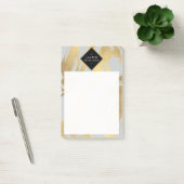 Edgy Faux Gold Brushstrokes op grijs Post-it® Notes (Kantoor)