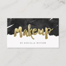 Edgy Faux Gold Foil Makeup Artist Visitekaartje