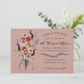 Edgy Floral Boho Wied Affair Halloween Kaart (Staand voorkant)