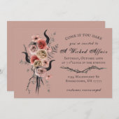 Edgy Floral Boho Wied Affair Halloween Kaart (Voorkant / Achterkant)