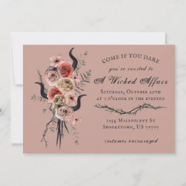Edgy Floral Boho Wied Affair Halloween Kaart