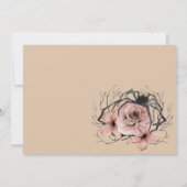 Edgy Floral Boho Wied Affair Halloween Kaart (Achterkant)