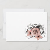 Edgy Floral Boho Wied Affair Halloween Kaart (Achterkant)