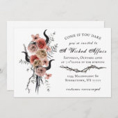 Edgy Floral Boho Wied Affair Halloween Kaart (Voorkant / Achterkant)