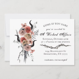 Edgy Floral Boho Wied Affair Halloween Kaart