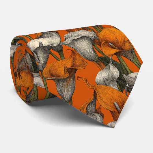 Edgy For Him Calla Lilies Stropdas (Opgerold)