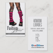 Edgy Funky Mode Stylist Costume Design fuschia Visitekaartje (Voorkant / Achterkant)