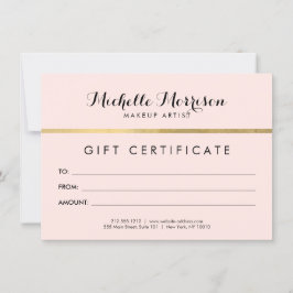 Edgy Geometric Faux Gold Foil en Pink Gift Kaart