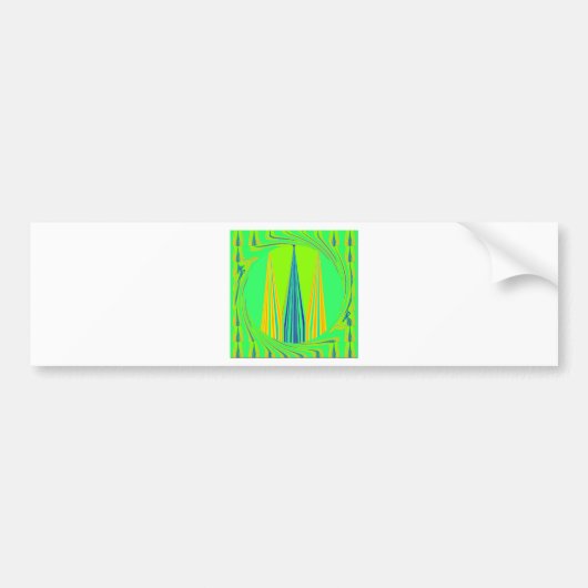 Edgy Geometrical Neon Design Bumpersticker (Voorkant)