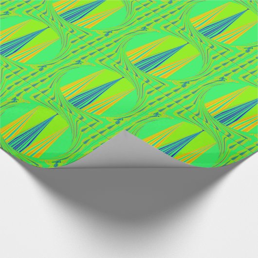 Edgy Geometrical Neon Design Cadeaupapier (Hoek)
