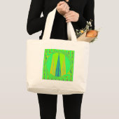 Edgy Geometrical Neon Design Grote Tote Bag (Voorkant (product))
