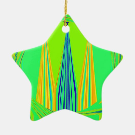 Edgy Geometrical Neon Design Keramisch Ornament (Voorkant)