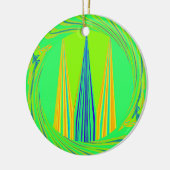 Edgy Geometrical Neon Design Keramisch Ornament (Links)