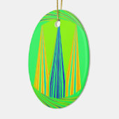 Edgy Geometrical Neon Design Keramisch Ornament (Links)