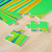 Edgy Geometrical Neon Design Legpuzzel (Zijkant)