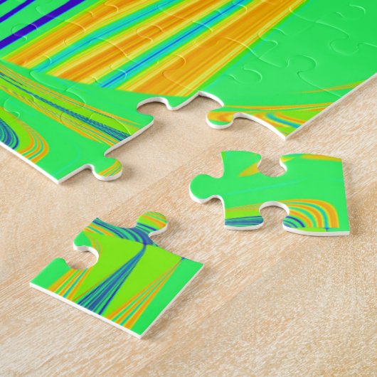 Edgy Geometrical Neon Design Legpuzzel (Zijkant)