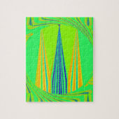 Edgy Geometrical Neon Design Legpuzzel (Verticaal)