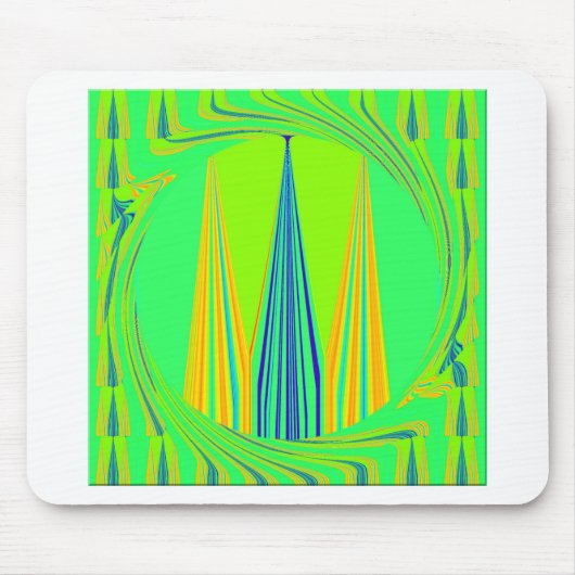 Edgy Geometrical Neon Design Muismat (Voorkant)