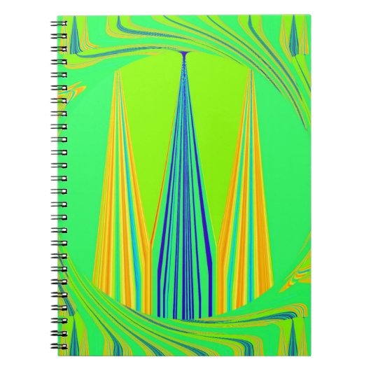 Edgy Geometrical Neon Design Notitieboek (Voorkant)