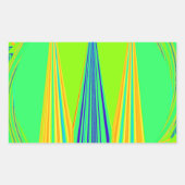 Edgy Geometrical Neon Design Rechthoekige Sticker (Voorkant)