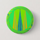 Edgy Geometrical Neon Design Ronde Button 5,7 Cm (Voorkant)