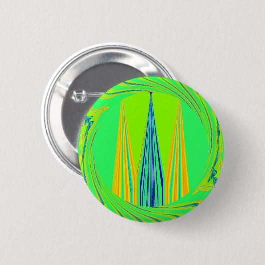 Edgy Geometrical Neon Design Ronde Button 5,7 Cm (Voorkant /achterkant)