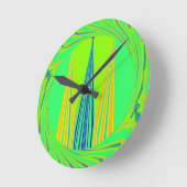 Edgy Geometrical Neon Design Ronde Klok (Hoek)