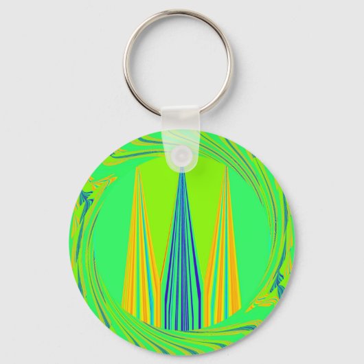 Edgy Geometrical Neon Design Sleutelhanger (Voorkant)