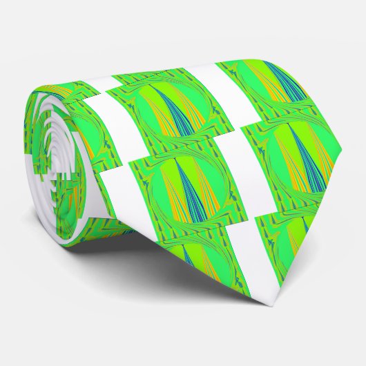 Edgy Geometrical Neon Design Stropdas (Opgerold)