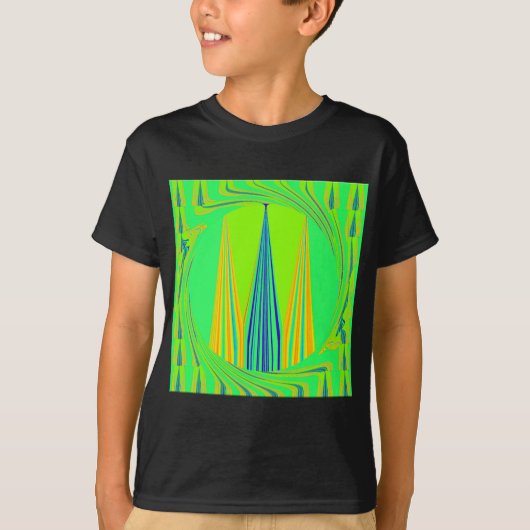 Edgy Geometrical Neon Design T-shirt (Voorkant)