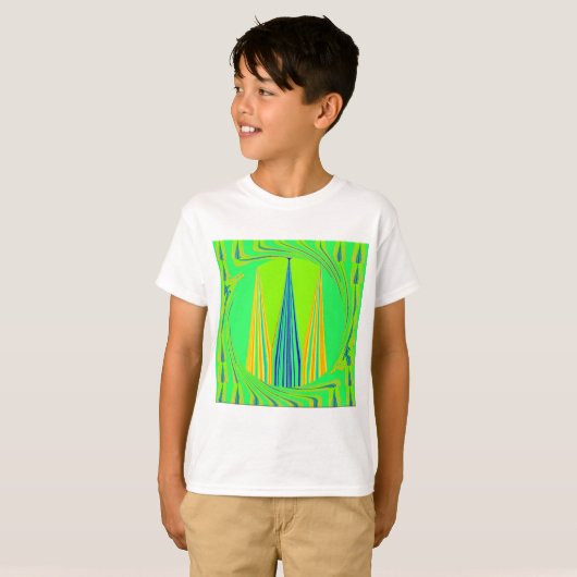 Edgy Geometrical Neon Design T-shirt (Voorkant volledig)