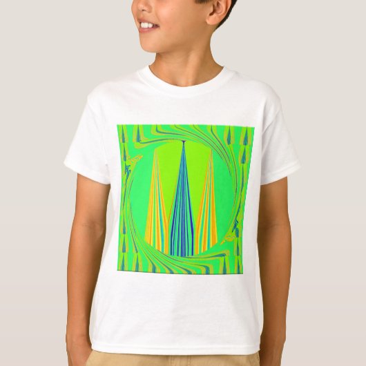 Edgy Geometrical Neon Design T-shirt (Voorkant)