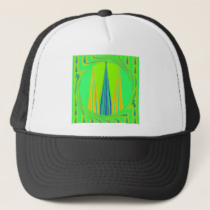 Edgy Geometrical Neon Design Trucker Pet