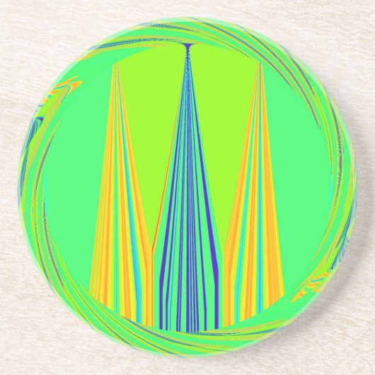 Edgy Geometrical Neon Design Zandsteen Onderzetter (Voorkant)