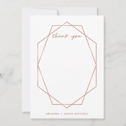 Edgy geometrisch bedankkaart (Voorkant)