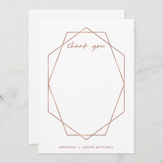 Edgy geometrisch bedankkaart (Voorkant / Achterkant)
