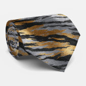 Edgy Gift For Boyfriend Tiger Stropdas (Opgerold)