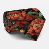 Edgy Gifts For Father Peonies Flower Stropdas (Opgerold)